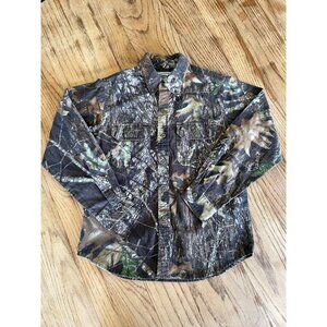 Mossy Oak Field Staff Button Down Shirt Youth XL Camouflage Long Sleeve Hunting